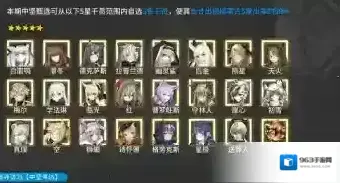 明日方舟六星干员
