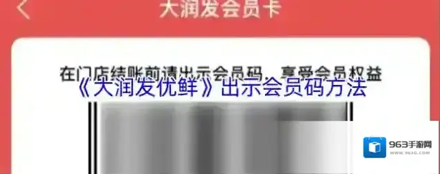 大润发优鲜会员卡
