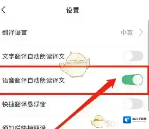 彩云小译进入设置