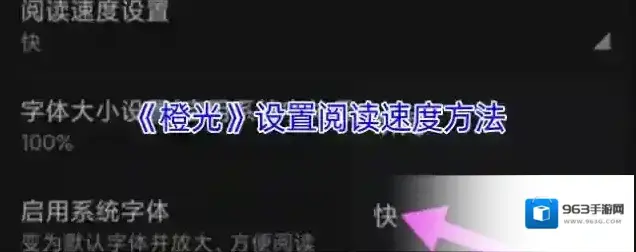 橙光阅读器阅读速度