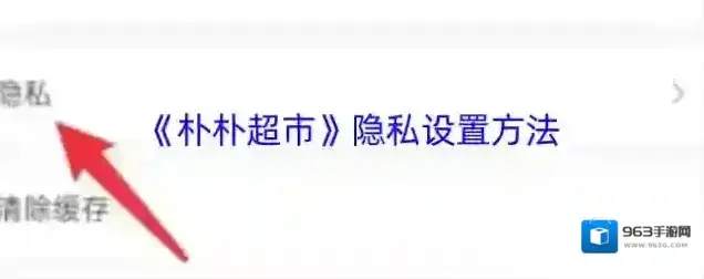 朴朴超市隐私设置