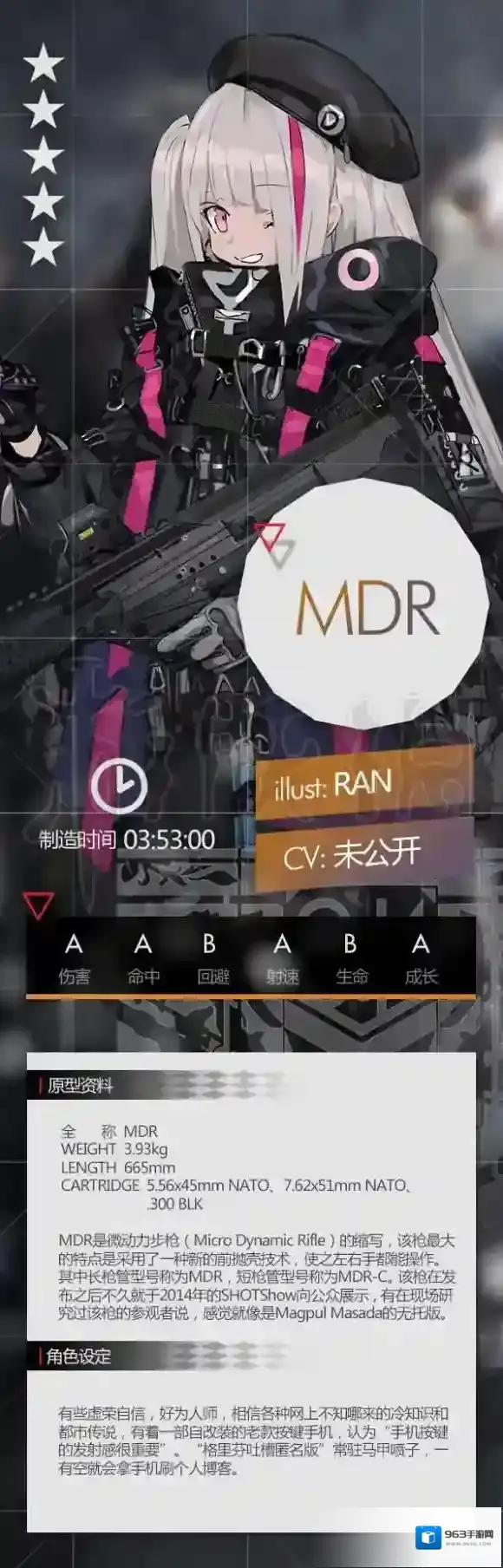 少女前线MDR怎么样 少女前线MDR属性介绍