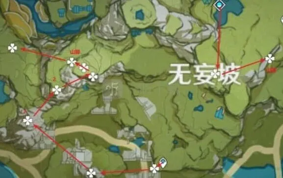 《原神》清心花采集点分布图流程