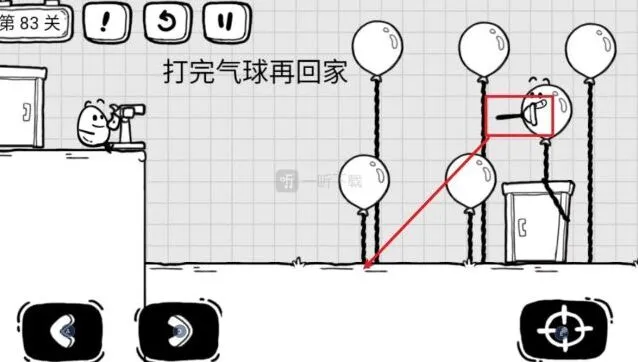 《茶叶蛋大冒险》第83关打完气球再回家教程