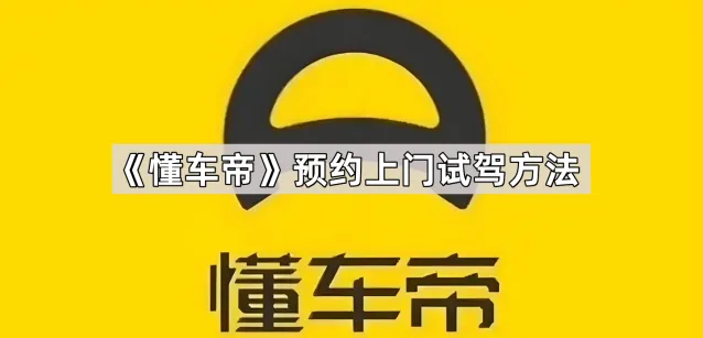 《懂车帝》：预约上门试驾方法教程