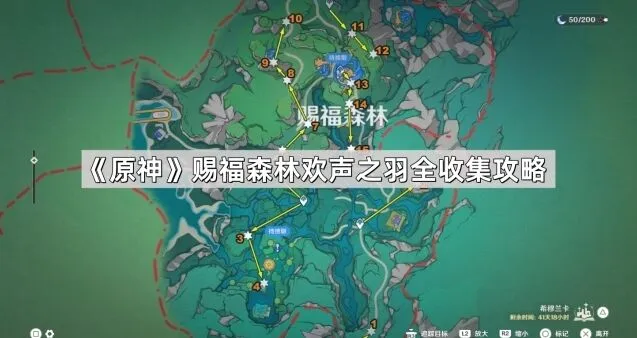 原神赐福森林欢声之羽全收集指南