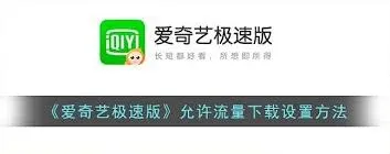 爱奇艺极速版允许流量下载技巧分享