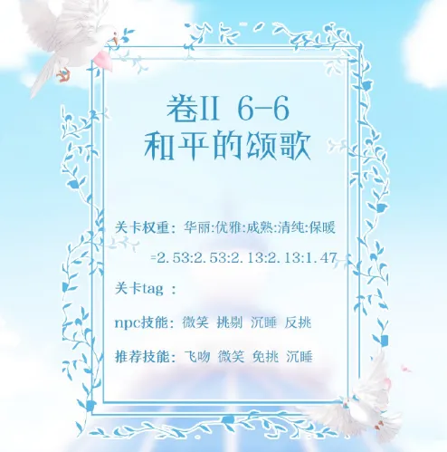 奇迹暖暖第二卷6-6完美通关攻略