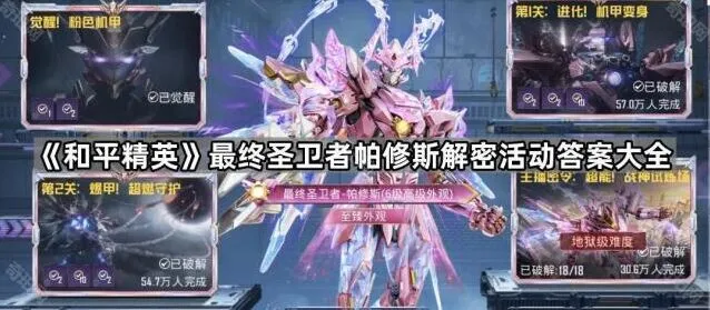 和平精英帕修斯解密活动答案指南