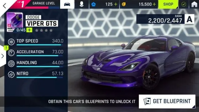 狂野飙车9A级道奇车属性解析 Viper GTS篇