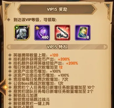 剑与远征VIP等级划分价格指南