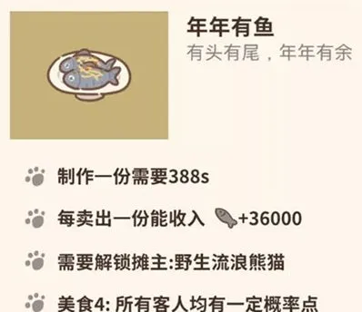 动物餐厅年年有余收益分析