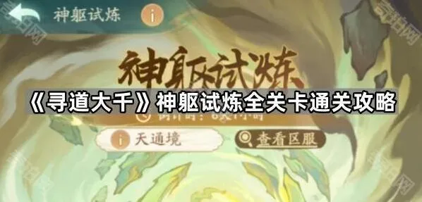 《寻道大千》神躯试炼核心要点