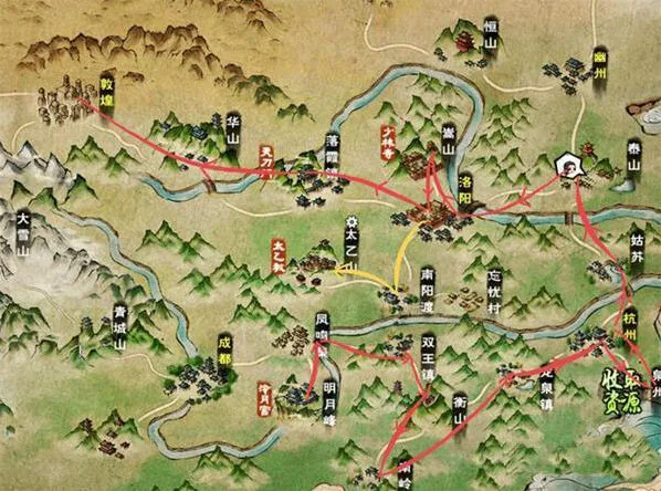 《烟雨江湖》资源收集跑图详解