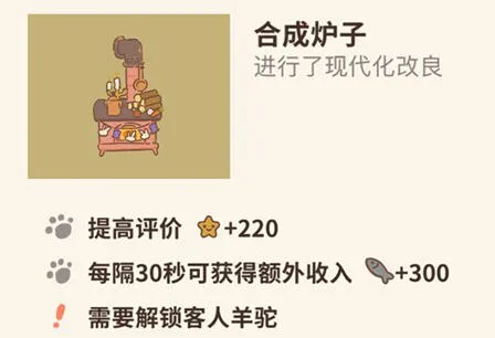 动物餐厅合成炉子怎么用解锁条件一览