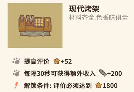 动物餐厅现代烤架作用获取攻略