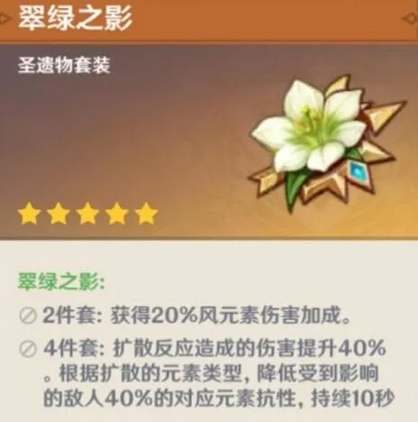 《原神》温迪圣遗物搭配教程