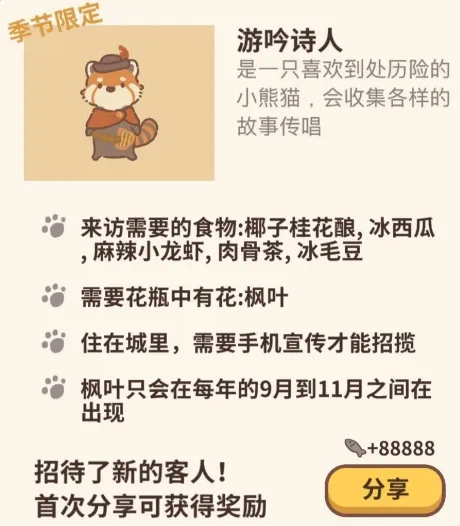 动物餐厅游吟诗人解锁攻略详解