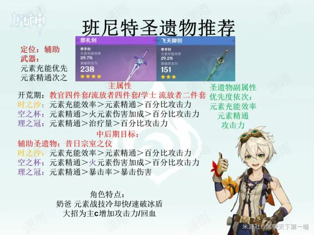原神班尼特辅助圣遗物怎么选