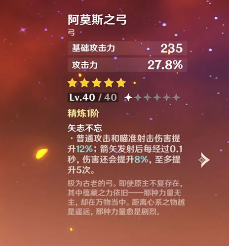 《原神》阿莫斯之弓适合角色完整攻略