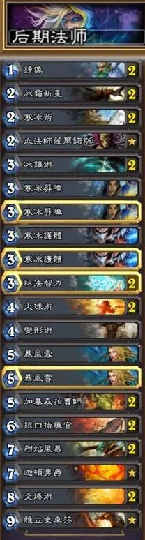 炉石传说后期法师卡组优劣势