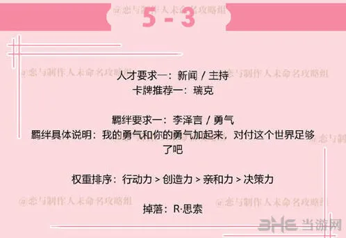 恋与制作人副本