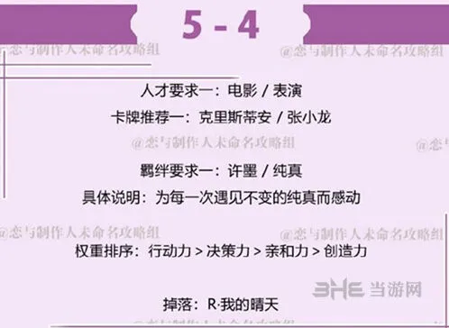 恋与制作人第五章5-4副本通关详解