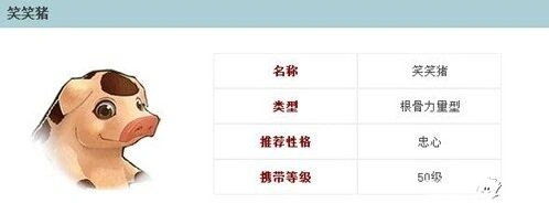 倩女幽魂笑笑猪属性图鉴详解