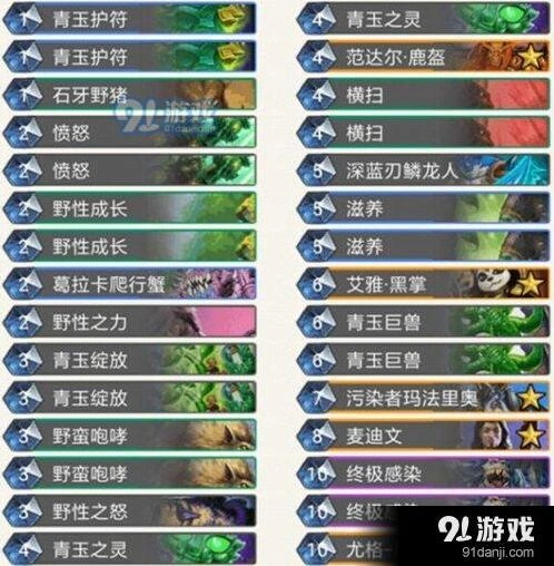 炉石传说德鲁伊咆哮青玉卡组攻略