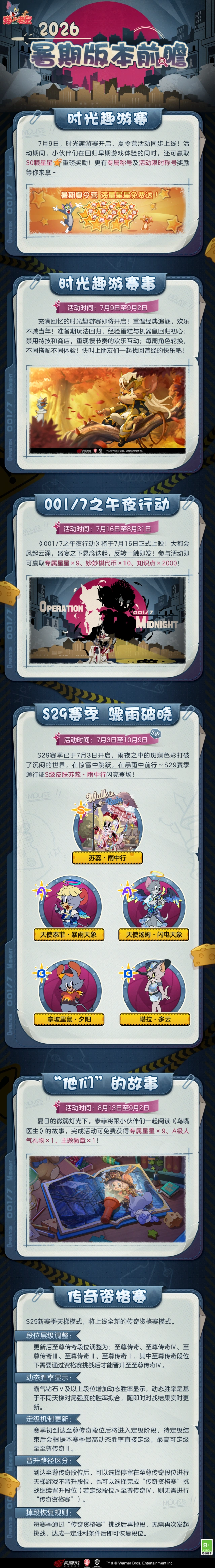 猫和老鼠2026年暑期版本指南