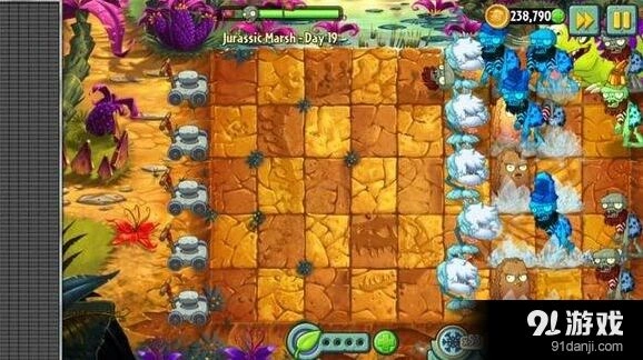 植物大战僵尸2侏罗纪沼泽第19天怎么打？
