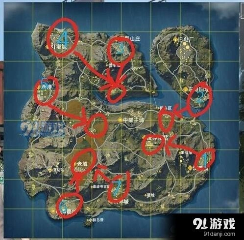 荒野行动四排跳伞技巧 四排落点攻略