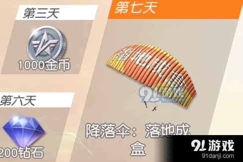 荒野行动落地成盒降落伞领取全攻略