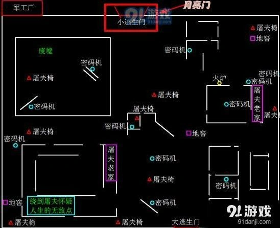 第五人格全地图逃生门位置分析