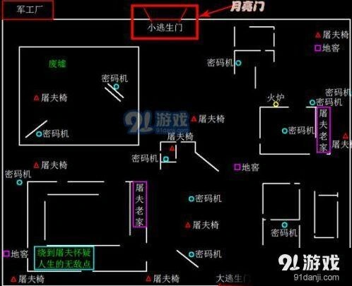 第五人格军工厂逃生门在哪？攻略指南