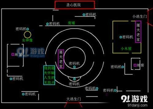 圣心医院平面图与逃生门分析