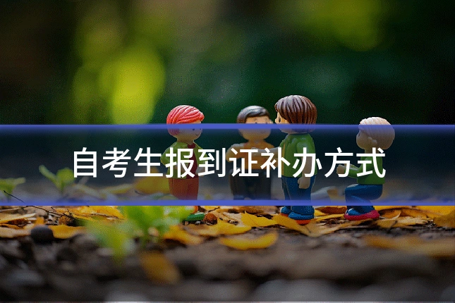 自考生报到证补办方式