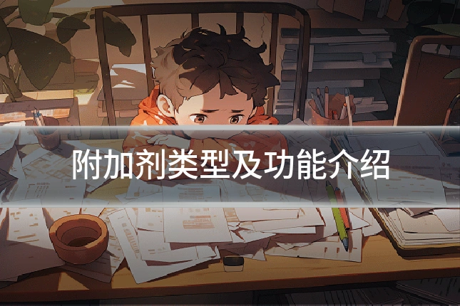附加剂类型及功能介绍