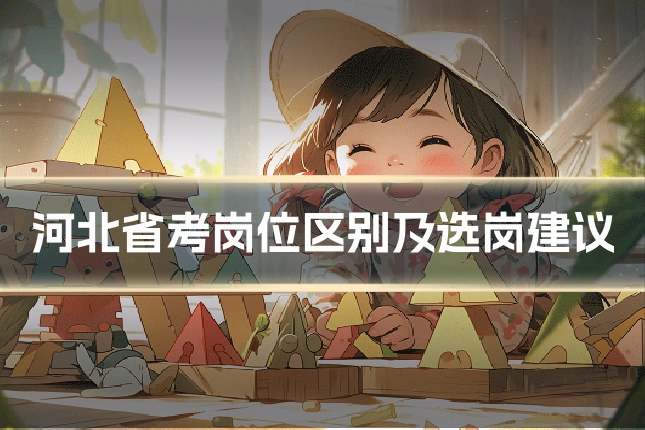河北省考岗位区别及选岗建议