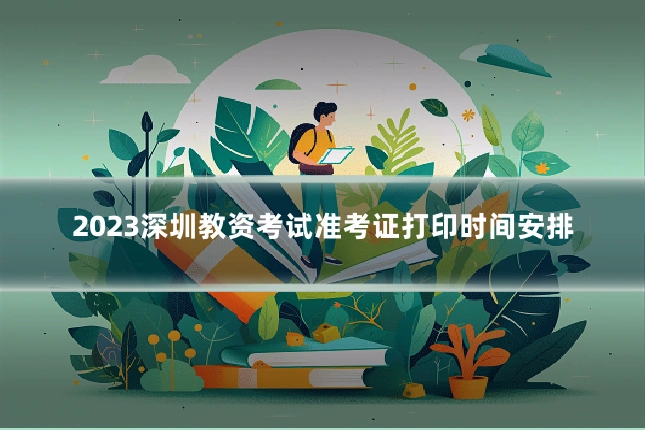 2023深圳教资考试准考证打印时间安排