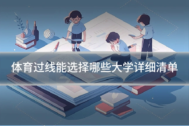 体育过线能选择哪些大学详细清单