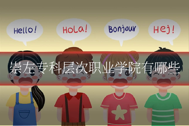 崇左专科层次职业学院有哪些