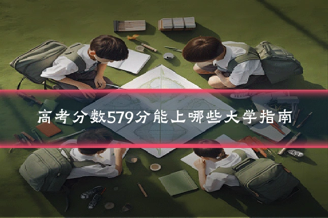 高考分数579分能上哪些大学指南