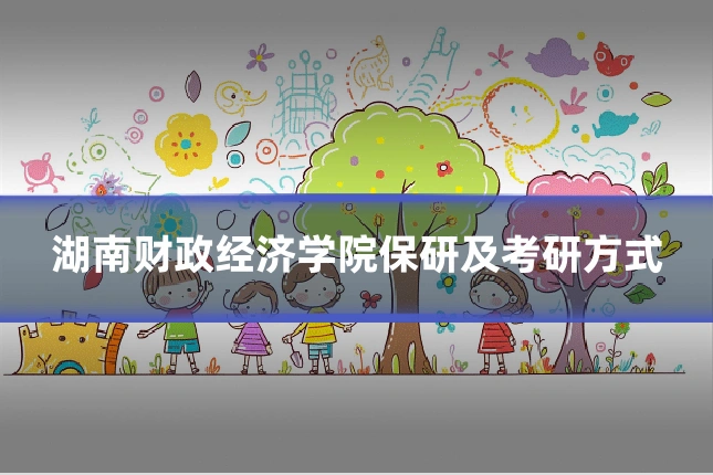 湖南财政经济学院保研及考研方式