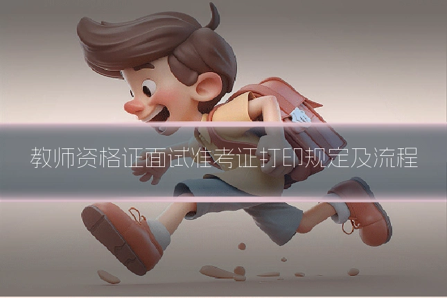 教师资格证面试准考证打印规定及流程