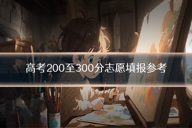 高考200至300分志愿填报参考