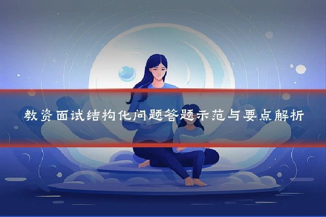 教资面试结构化问题答题示范与要点解析