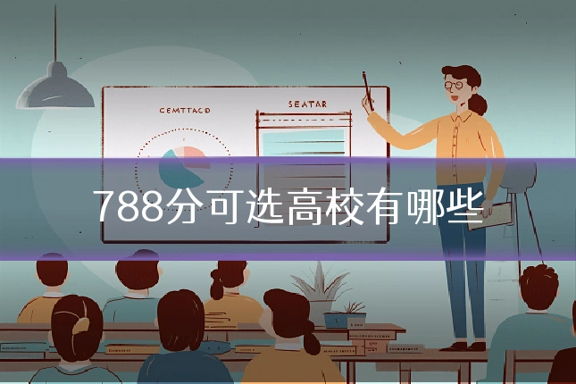 788分可选高校有哪些