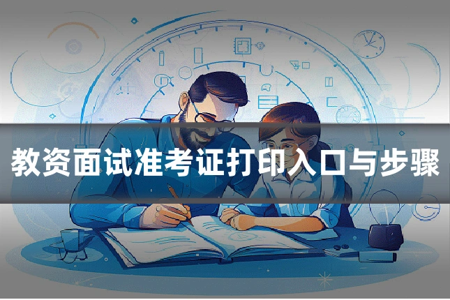 教资面试准考证打印入口与步骤
