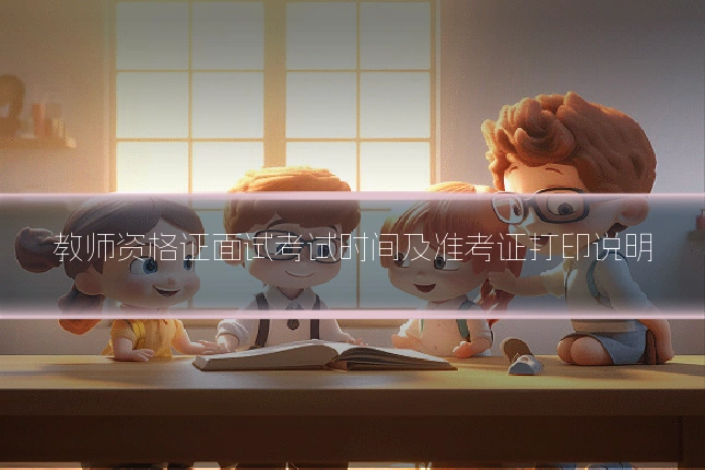 教师资格证面试考试时间及准考证打印说明